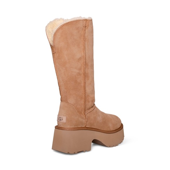 UGG CLASSIC NEW HEIGHTS CUFFABLE CHESTNUT TALL BOOTS - WOMEN'S - Picture 3 of 5